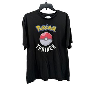 Pokemon Men's Black "Pokemon Trainer" Short Sleeve T-Shirt Size XL